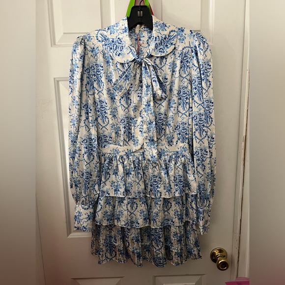NWT LoveShackFancy Daly Mini Dress in Frosted Shores in a size 00 - Picture 2 of 4